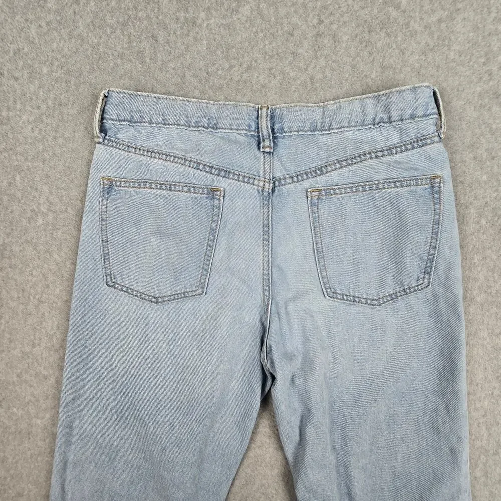 Old Navy Girls 16 Plus Light Wash Loose Jeans 32x30 Adjustable Waist